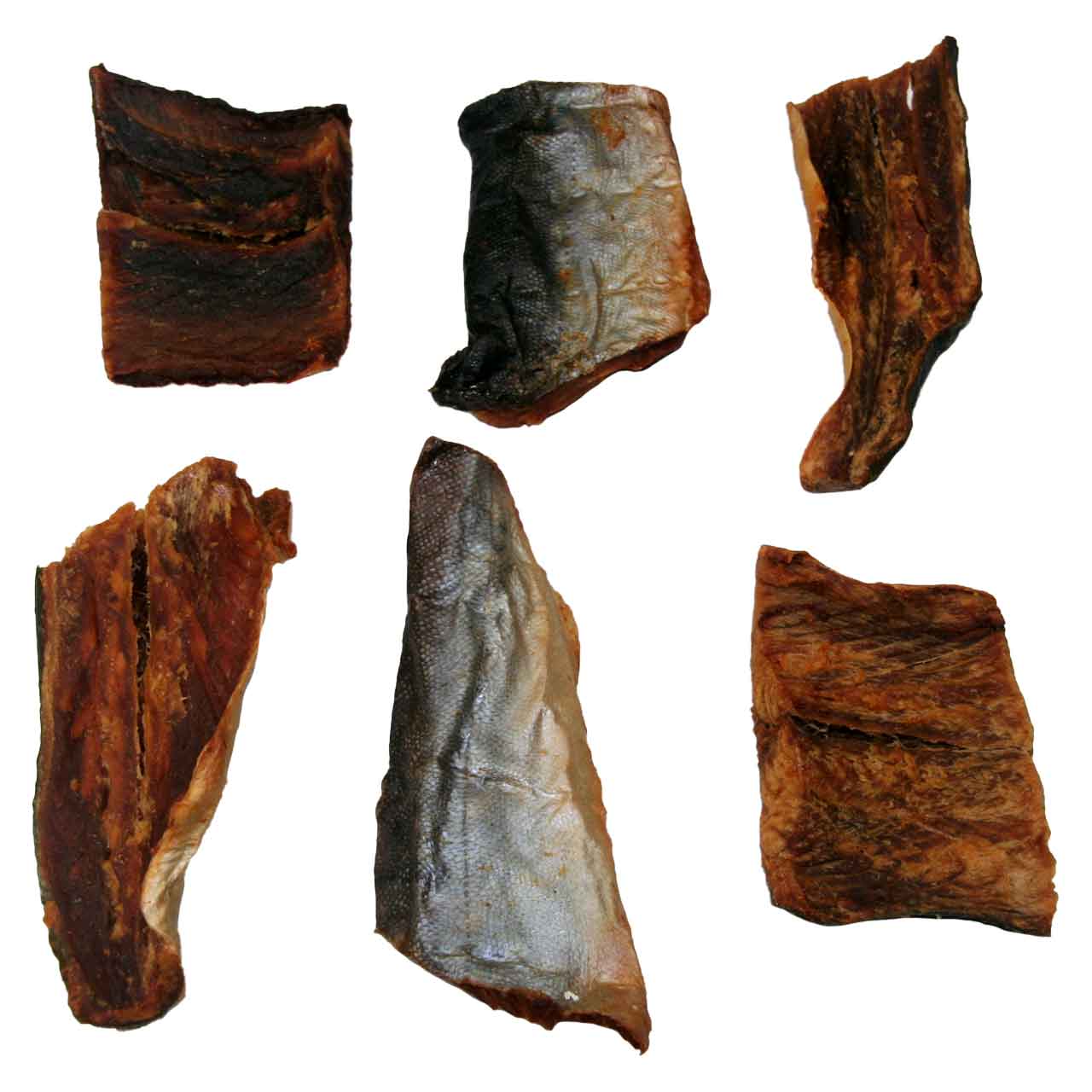 Lachsfilet-Stücke mit Haut